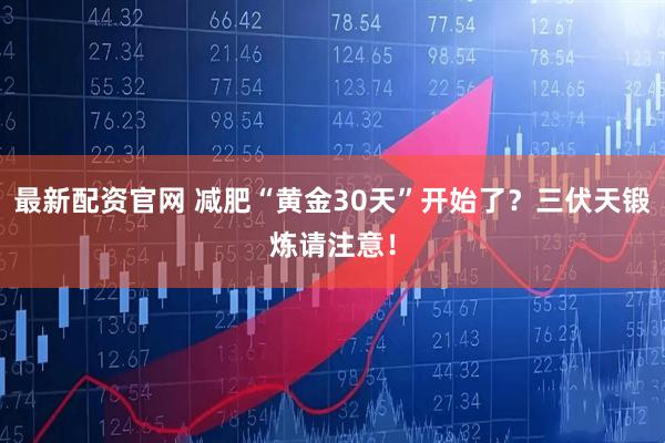 最新配资官网 减肥“黄金30天”开始了？三伏天锻炼请注意！